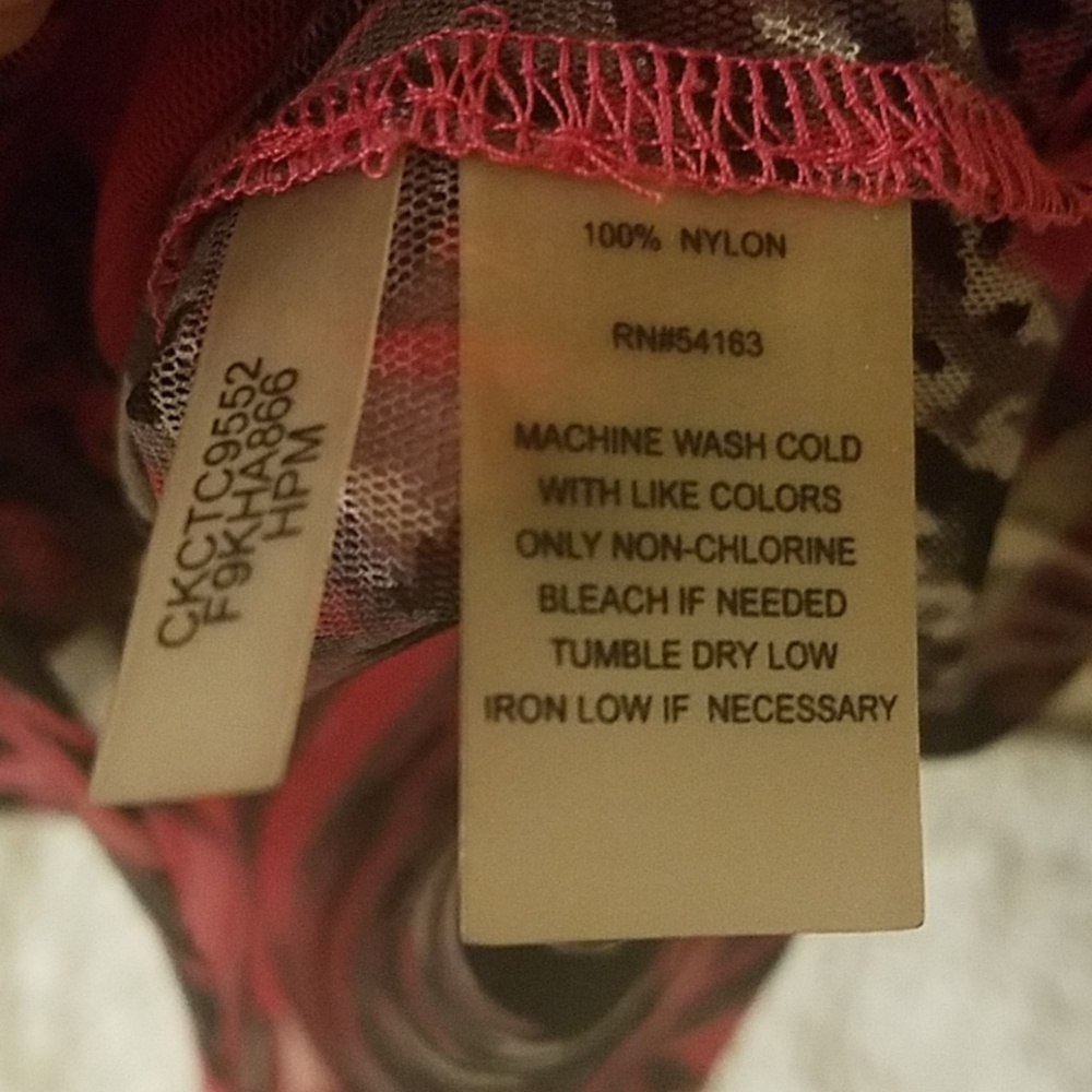 Calvin Klein Top Pink Black Small - Picture 3 of 5